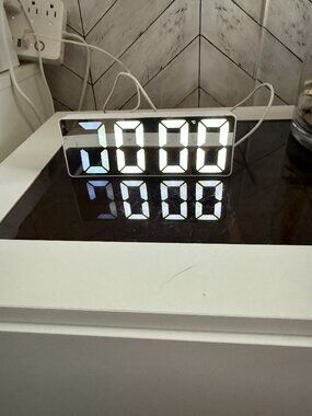 3D LED Digital Mirrored Alarm Clock
